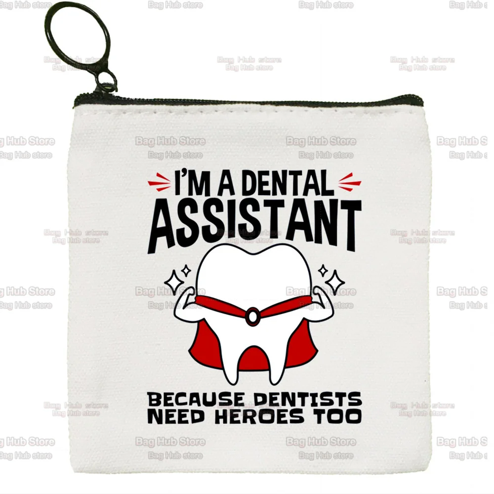 Tooth and Dentist Wallets Coin Pocket Vintage Male Purse Function Bags Boy and Girl Wallet  Card Holders