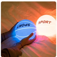 creative childrens gift usb charging led basketball silicone night light bedroom sleeping pat decoration bedside table lamp