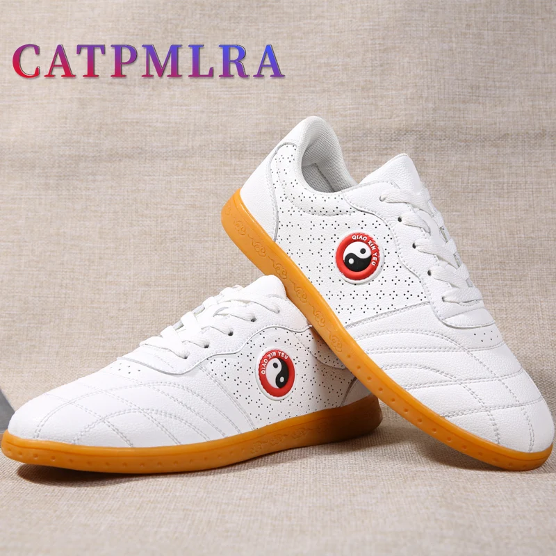 

Новинка, роскошные кроссовки из искусственной кожи для боевых искусств, легкие спортивные туфли Tai Chi, противоскользящие весенние низкие бе...