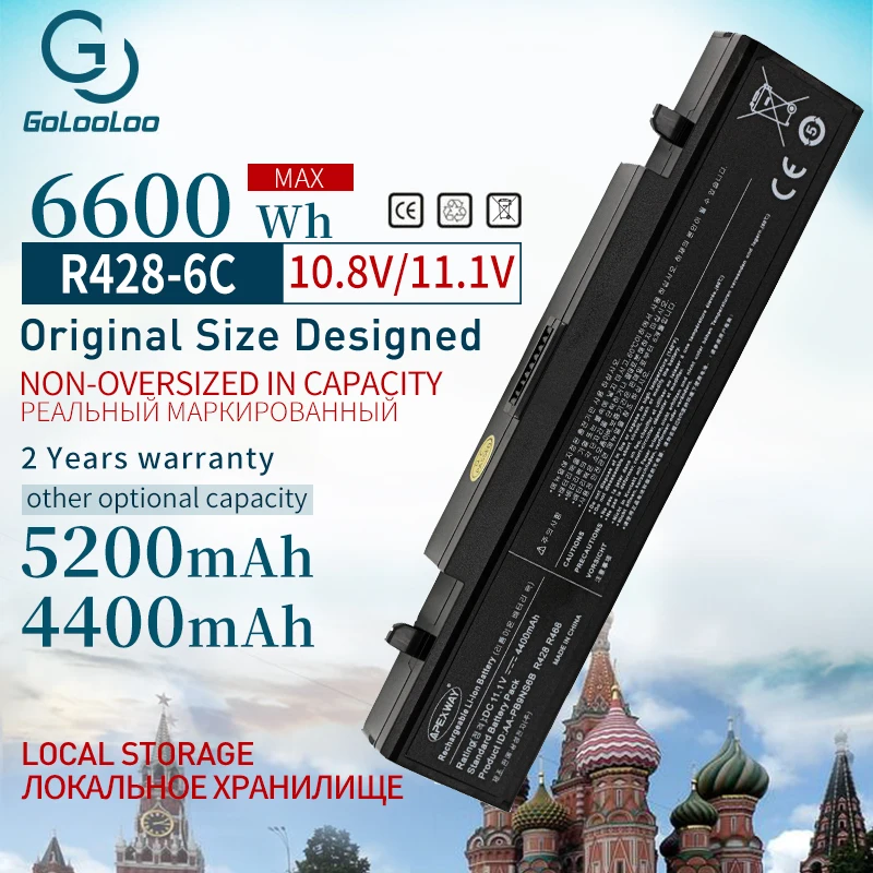 

Golooloo 11.1V 6Cells Laptop Battery for Samsung AA-PB9NS6B AA-PB9NC6B PL9NC6W RV508 R428 R528 NP350V5C 355V5C np300v5a NP550P7C
