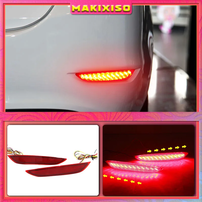 

2Pcs For Buick Excelle 2015-2017 Red LED Rear Bumper Reflector Light Tail Brake Parking Warning Driving Lamp Fog Light