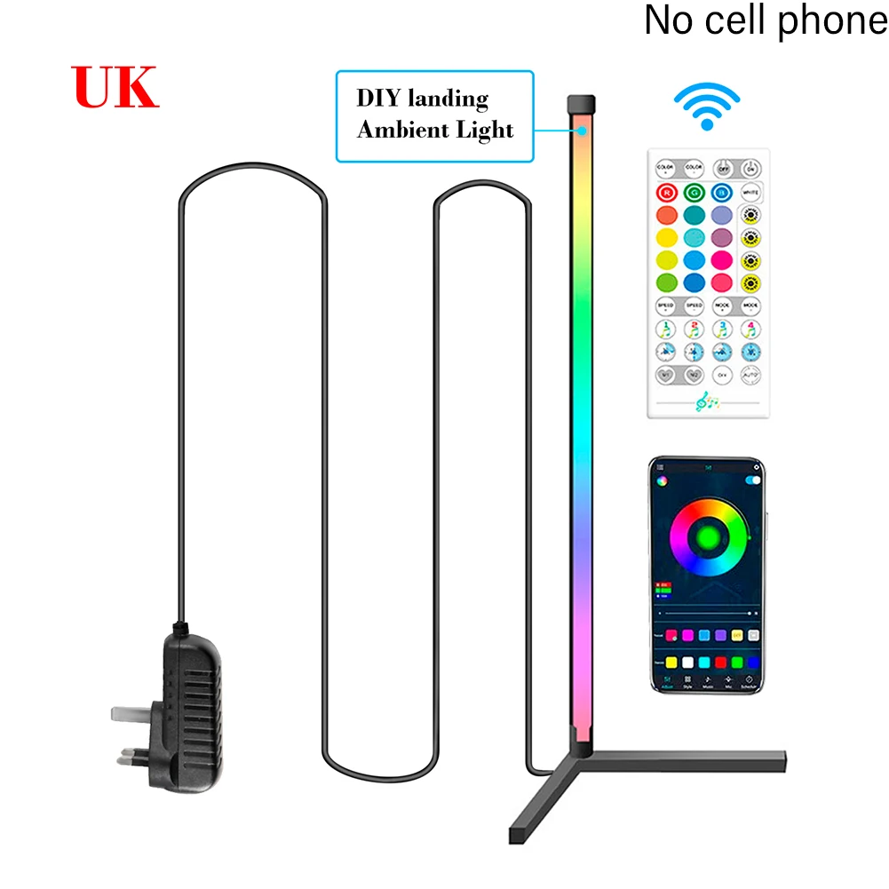 

RGB LED Floor Lamp Corner Gaming Standing APP Remote Control Music Sync Atmosphere Modern Bedroom Home Decoration Dream Color