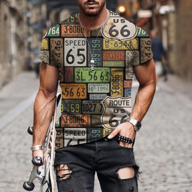 Футболка мужская и женская с коротким рукавом универсальная Свободная рубашка 3D