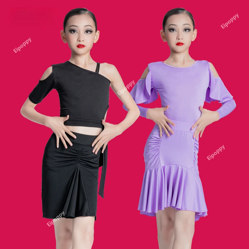 Новинка детская тренировочная одежда для латиноамериканских танцев костюм