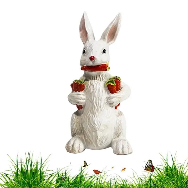 

Садовый кролик, статуи из смолы, скульптура животного, Фигурка кролика, садовая статуя, кролик, декор для сада, полимерная статуя кролика