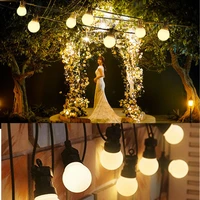 led globe string fairy lights clearmilky christmas g50 outdoor waterproof wedding garden party patio street decoration 81318m