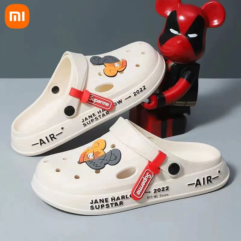 

Xiaomi Couples Croc summer sandals super thick EVA slippers Baotou cool drag non-slip casual soft soled beach shoes men