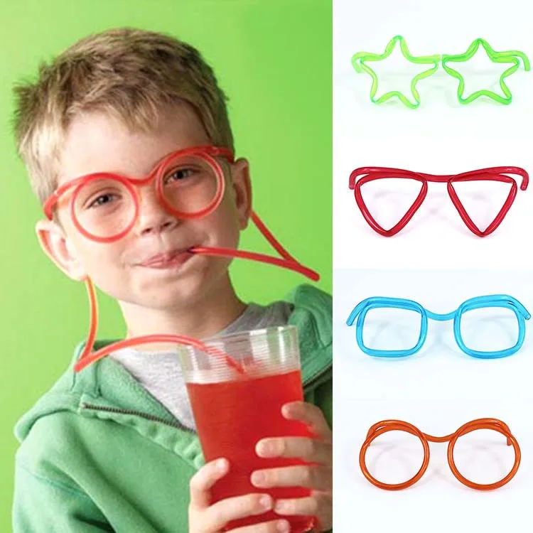 

Забавные детские очки соломенные глазки Мягкие пластиковые соломенные очки питьевые игрушки детские игрушки на день рождения приколы розыгрыши