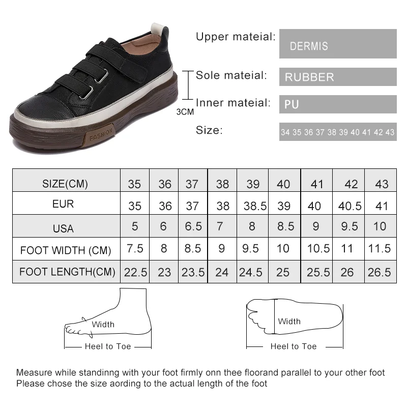 AIYUQI Women's Vulcanized Shoes Flat New Genuine Leather Women's sneakers Retro Large Size 42 43 Fashion Girl Student Shoes