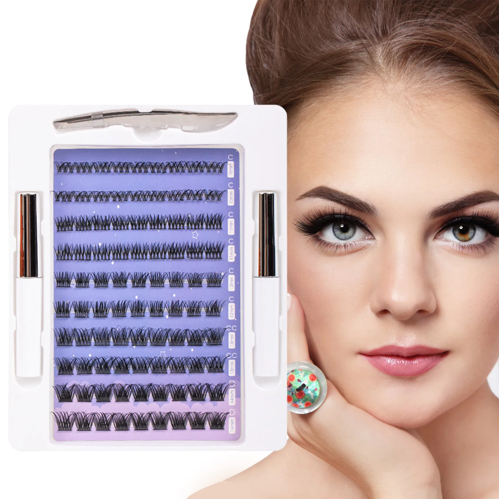 

Кластеры ресниц для самостоятельного наращивания ресниц длина Смешанные Кластерные ресницы 10/11/12/13/14 мм 90 шт. кластеры ресниц индивидуальны...