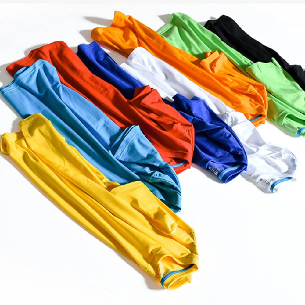 Летняя модная мужская Тонкая хлопковая футболка с коротким рукавом и круглым