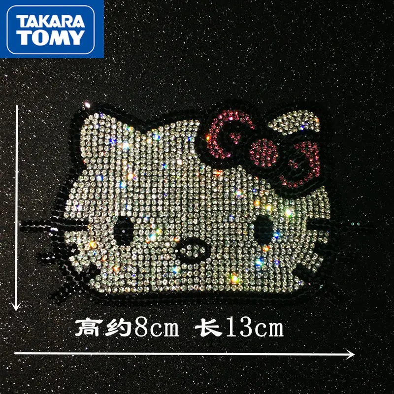 

TAKARA TOMY Car Scratch Stickers Crystal Creative Car Diamond Stickers Hello Kitty Flash Drill Body Decoration Stickers