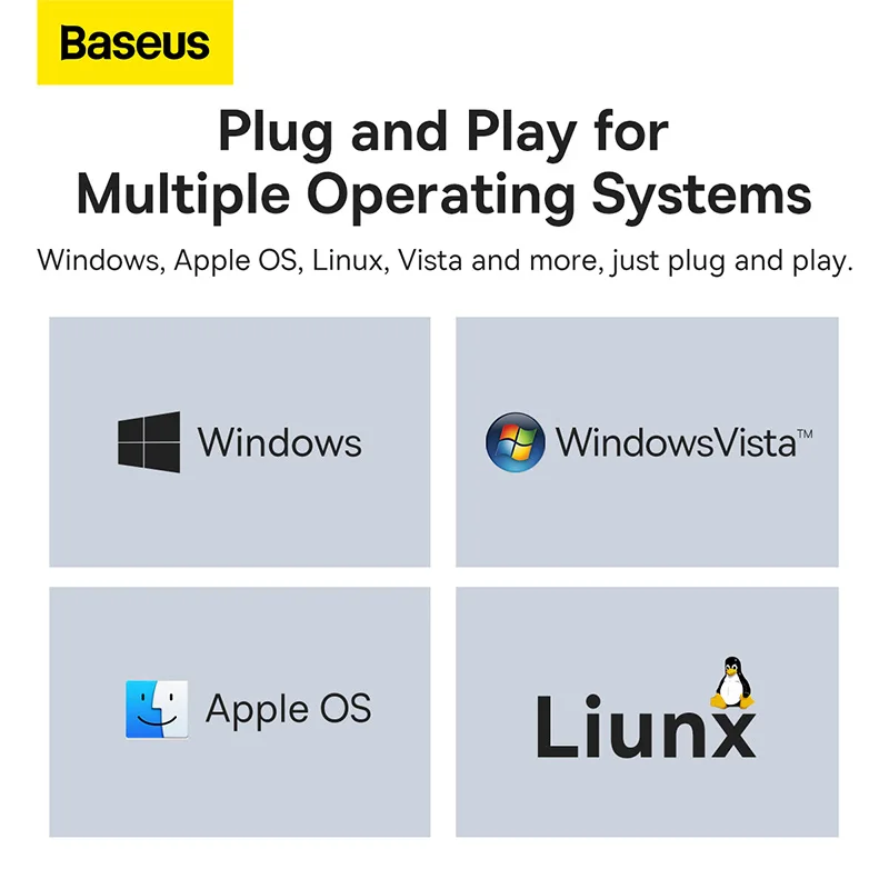 4-портовый адаптер Baseus Type- C USB-A для USB 3 0*4 Ethernet сплиттер ноутбука MacBook Pro |