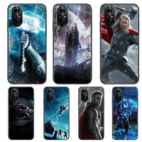 thor odinson clear phone case for huawei honor 20 10 9 8a 7 5t x pro lite 5g black etui coque hoesjes comic fash design
