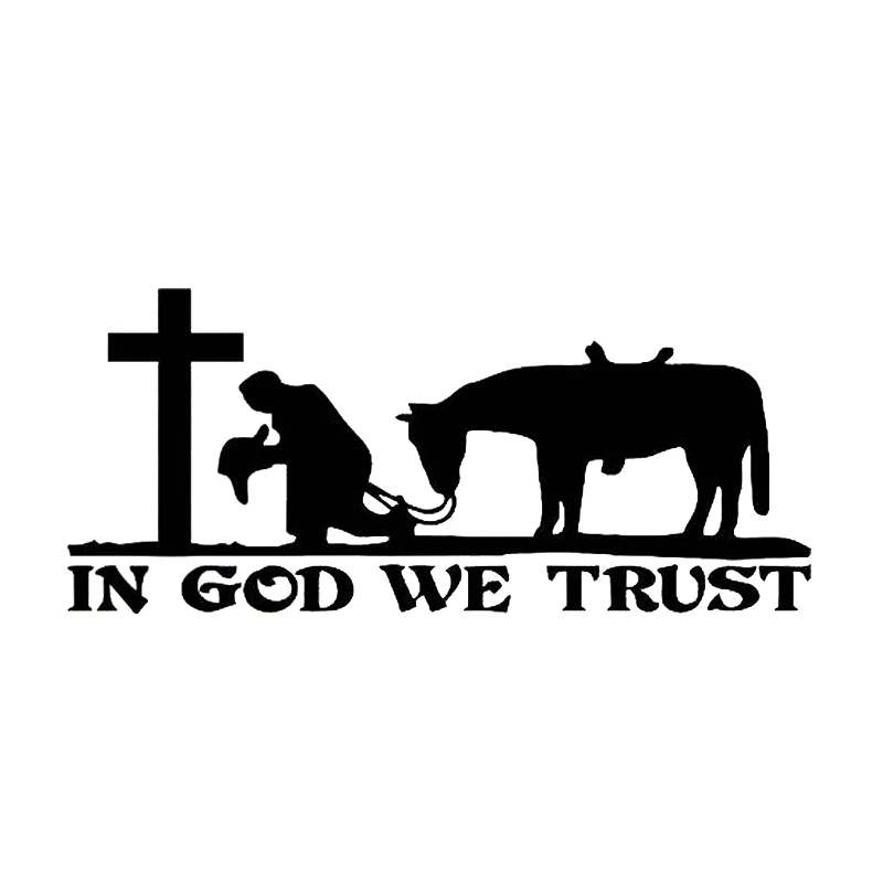 

18*7,9 см ковбойский молитвенный автомобиль, наклейка s Cross Riligious, Виниловая наклейка, забавная индивидуальность, модель мотоцикла