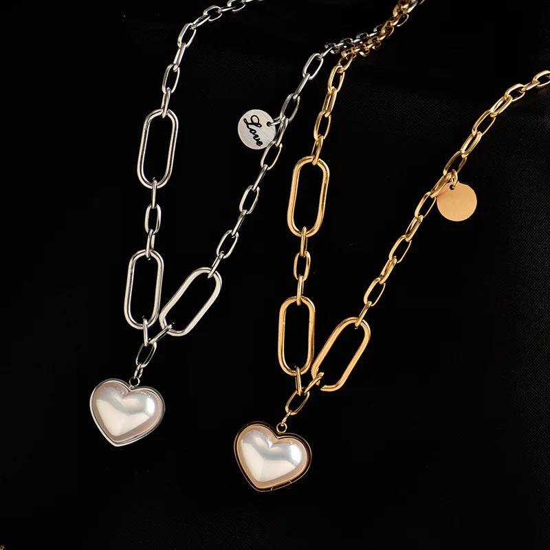 Женское ожерелье с подвеской в виде сердца из титановой стали |