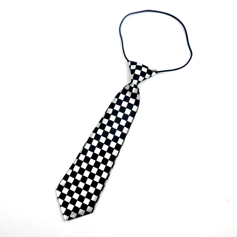 Узкие простые черные галстуки из полиэстера для мужчин и женщин узкие тонкие ленивые Галстуки для детей студентов Повседневная рубашка галстуки в клетку в подарок