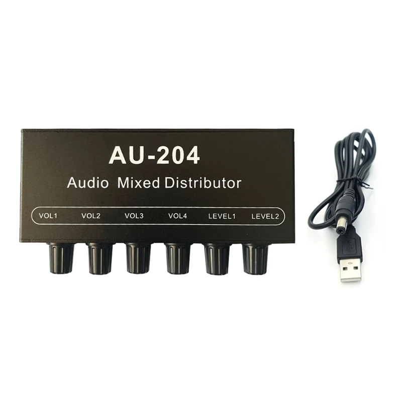 

Audio Distributor Signal Selector Switcher 2 Input 4 Output Individually Controls Headphones Amplifier