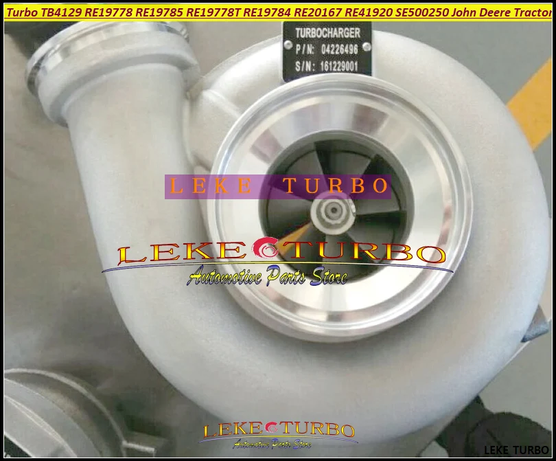 

Турбокомпрессор Turbo TB4129, RE19778, RE19785, RE19778T, RE19784, RE20167, RE41920, SE500250, RE13580 для трактора John Deere