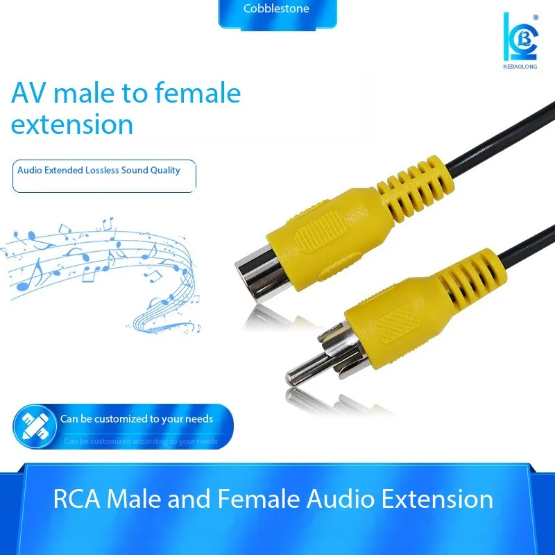 

RCA Male to female car audio cable Audio and Video Lotus head cable AV/rca plum head extension cable set-top box cable