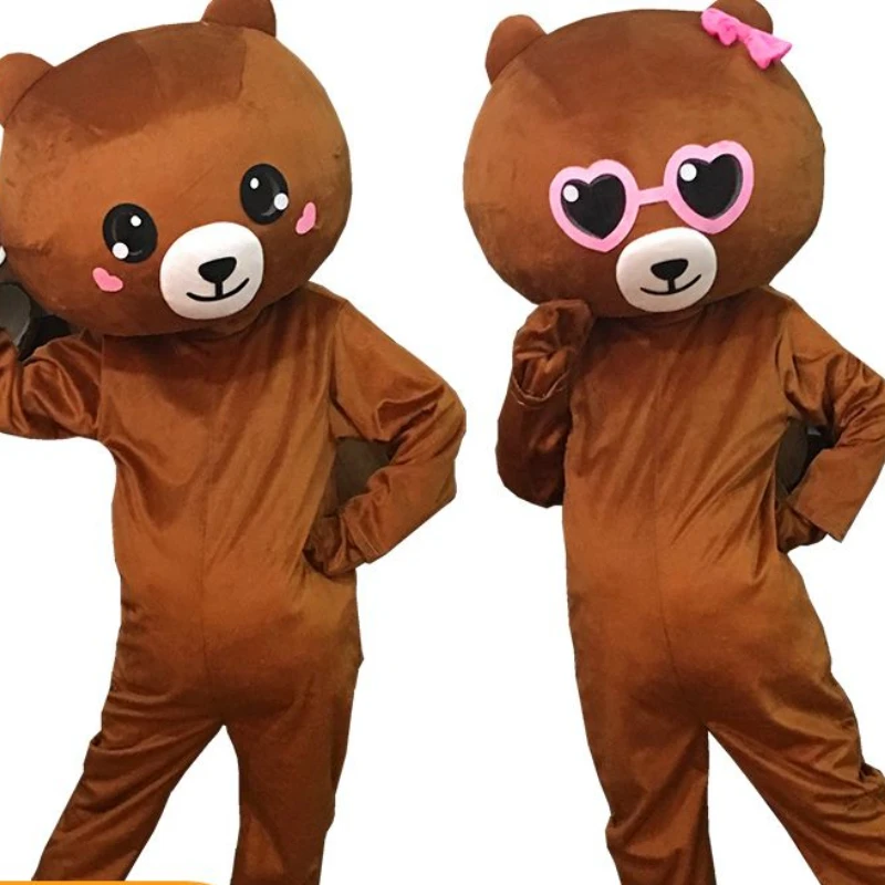 Коричневая искусственная животная мультяшная кукла для выступления