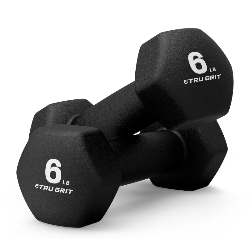 

Tru Grit Fitness 6lb Black Neoprene Dumbbell, Pair