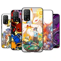 hot anime pokemon silicone cover for xiaomi mi 11i 11t 11 10i 10t note 10 9 9t se lite pro ultra 5g phone case coque