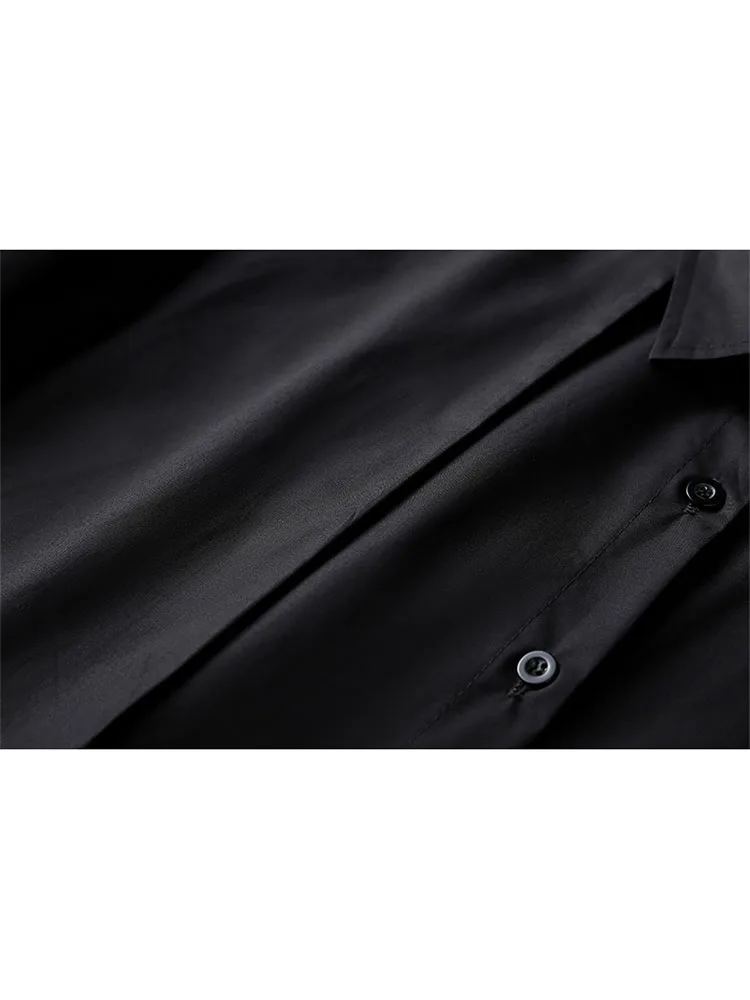 Женская готическая блузка в стиле Харадзюку черная однобортная Свободная