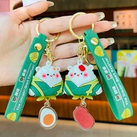 fashion new keychain dragon boat festival cute cartoon anime car pendant school bag mobile phone pendant jewelry wholesale