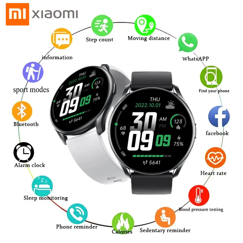 

2022 Hot XIAOMI GTR1 Smart Watch Woman Support Hebrew Heart Rate Monitoring Luxuriou Answer Call Dial Call Sport Smartband Watch
