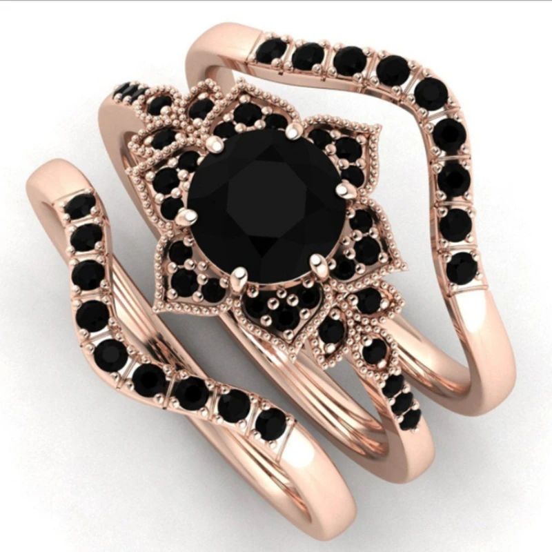 

2022 Trendy Engagement Rings for Women Copper Fashion Jewelry Sets Multi Color Gold Silver Luxury Rings Aesthetic Drop Shipping