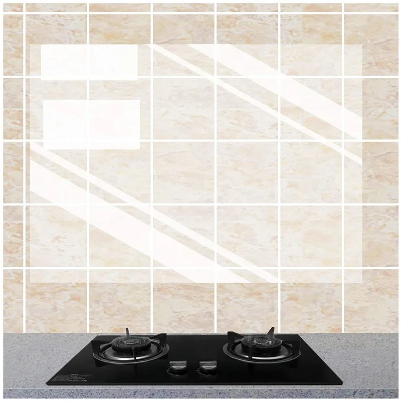 

Transparent Oil Proof Wall Sticker 90X60cm Heat-resistant Self Adhesive Wallpaper Clear Waterproof Paper Kitchen Accessories