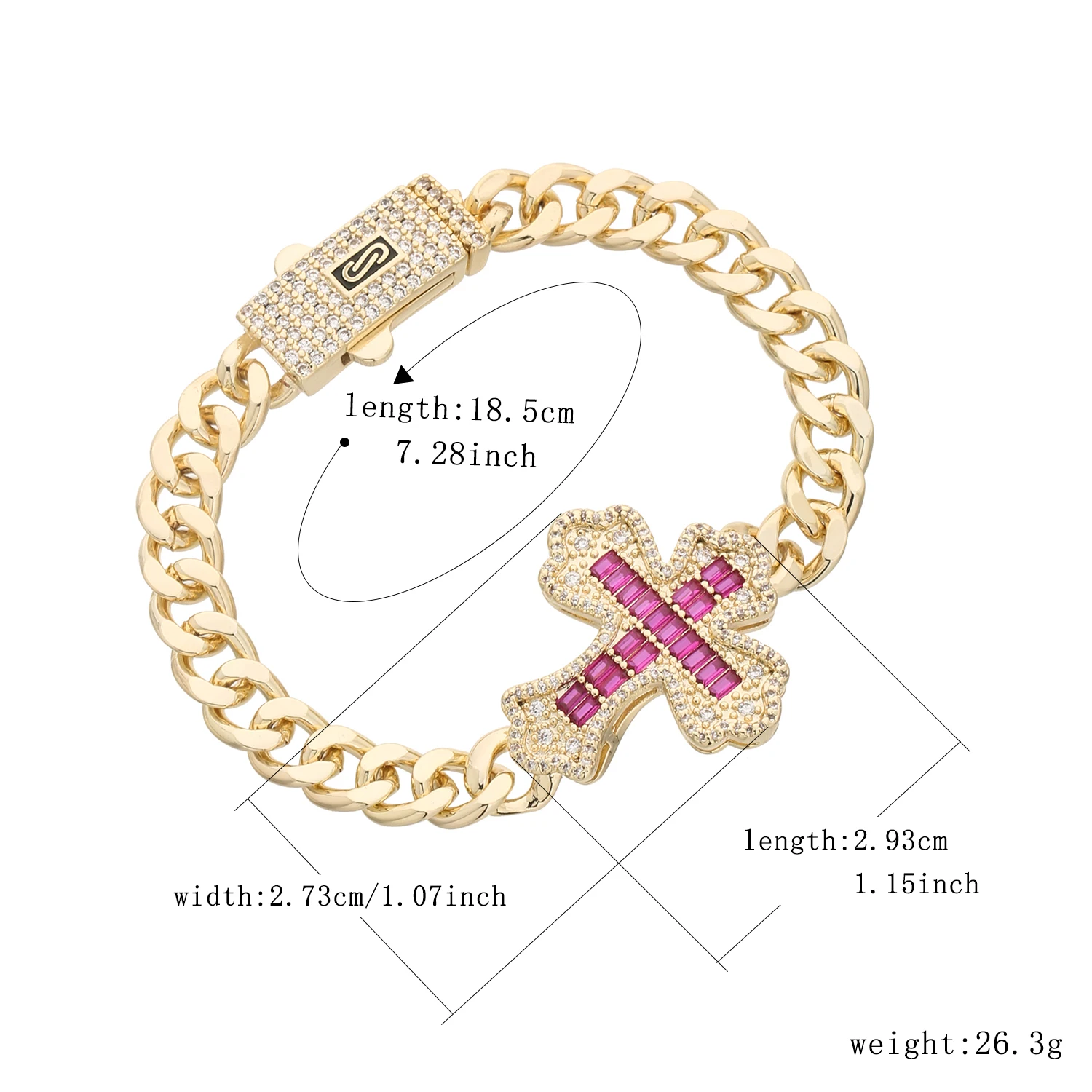 Рождественский новый кулон-браслет серьги-кольца розовый крест из четырех