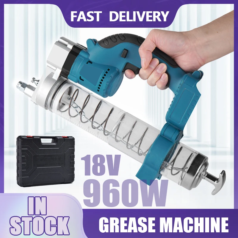 

10000PSL 689Bar Электрический смазочный пистолет высокого давления, большой емкости, взрывозащищенный ПК для Makita 18v батареи, экономия труда