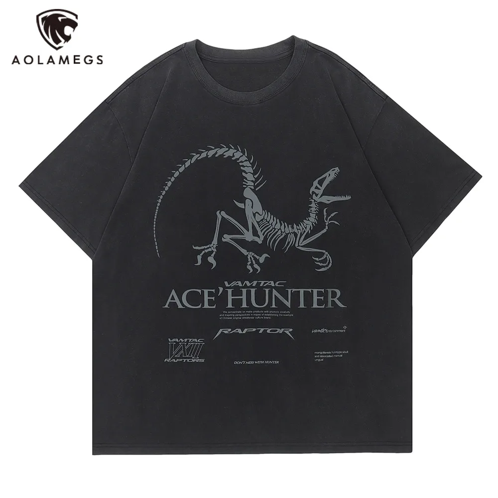 

Streetwear Men Oversized Tshirts Funny Animal Letter Graphic Print T-shirt Hip Hop Harajuku Top Tees Casual Couple Short Sleeves