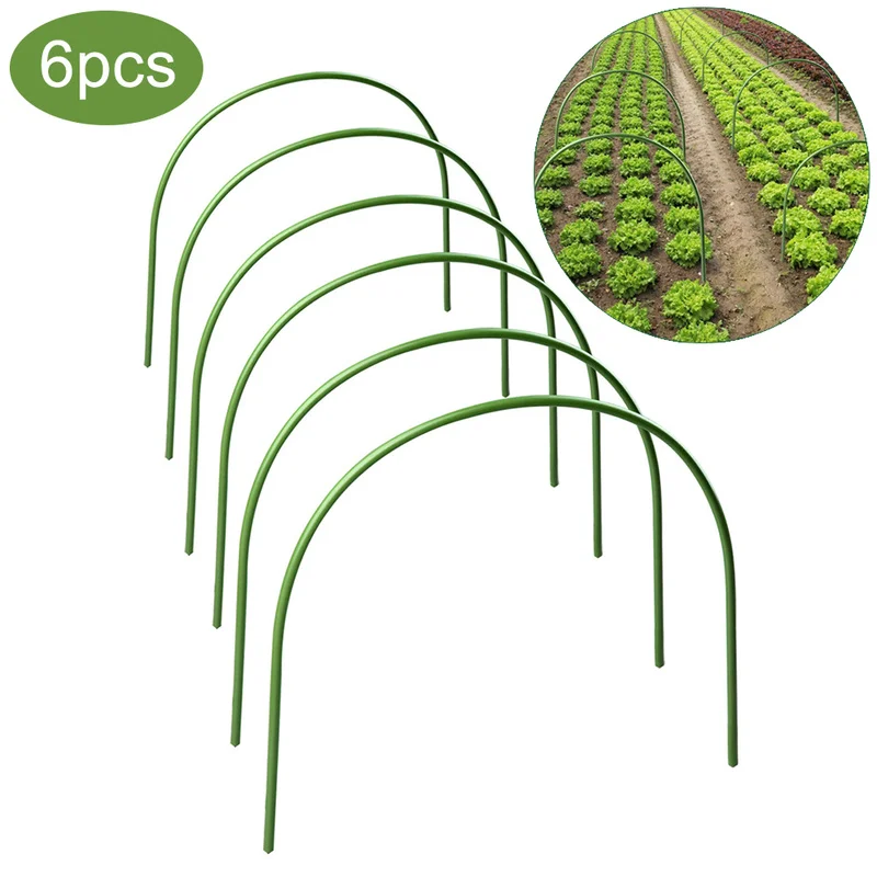 

6Pcs Greenhouse Hoops Plant Hoop Grow Garden Tunnel Hoop Support Hoops Plant Holder Tools for Garden Stakes Farm Agriculture