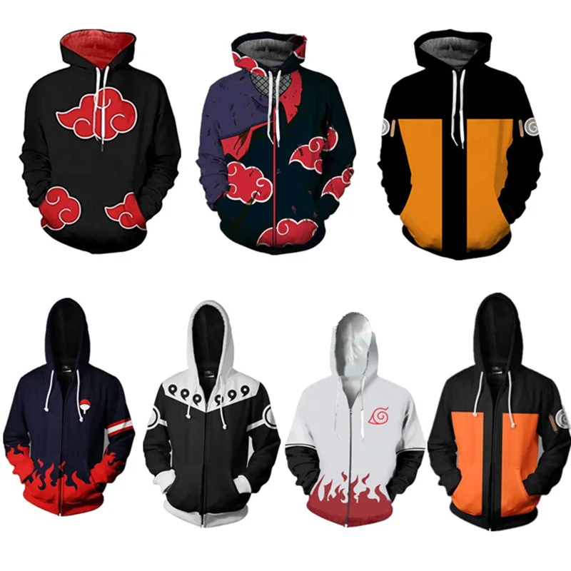 

Anime Cosplay Hoodie Costumes Zipper Pullover Printing Pattern Cool Tops Casual Tracksuit for Men Adults Streetwear