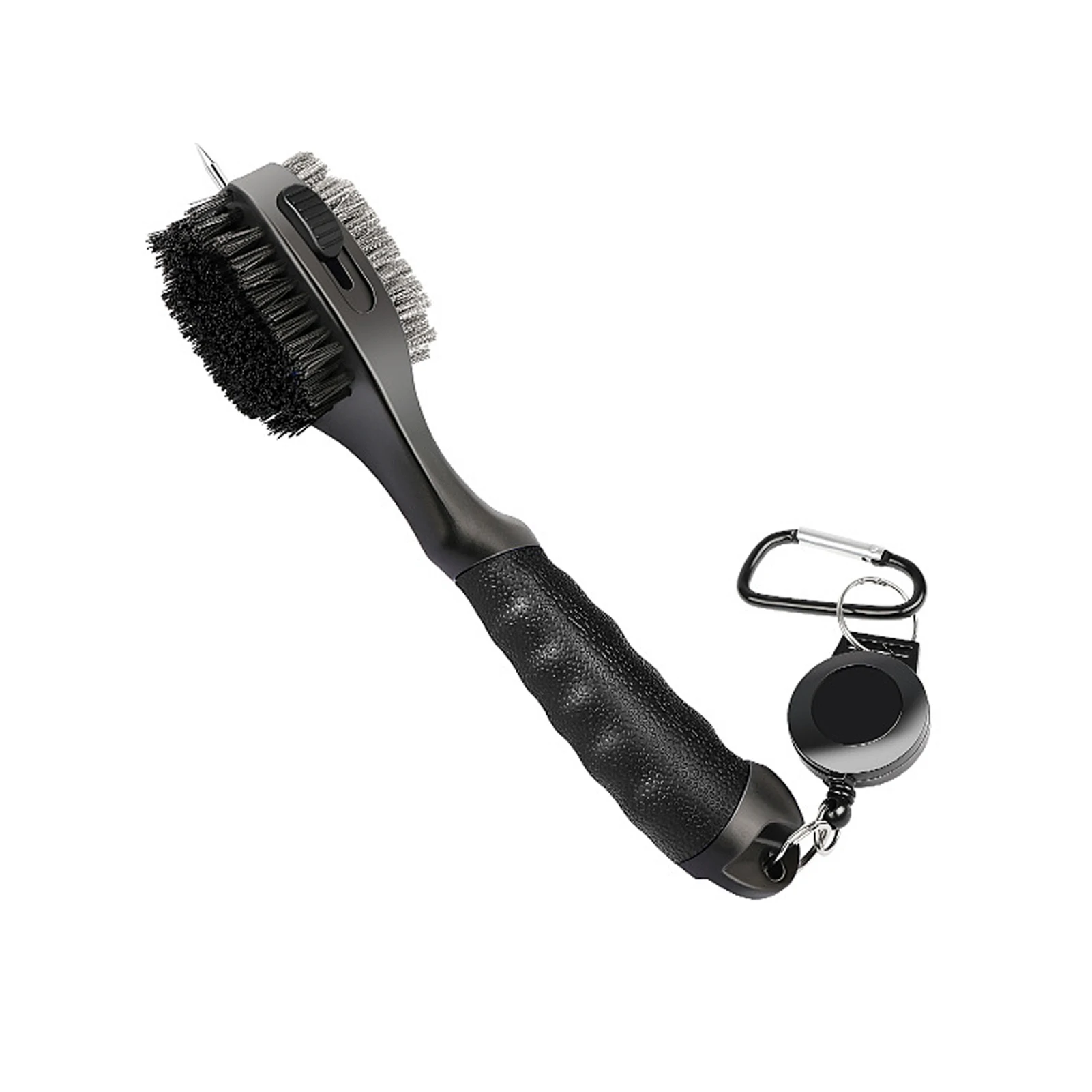 

Rubber Grip Dual Sided Ergonomic Handle Golf Club Brush Oversized Head Groove Cleaner Outdoor Accessories Sports Retractable