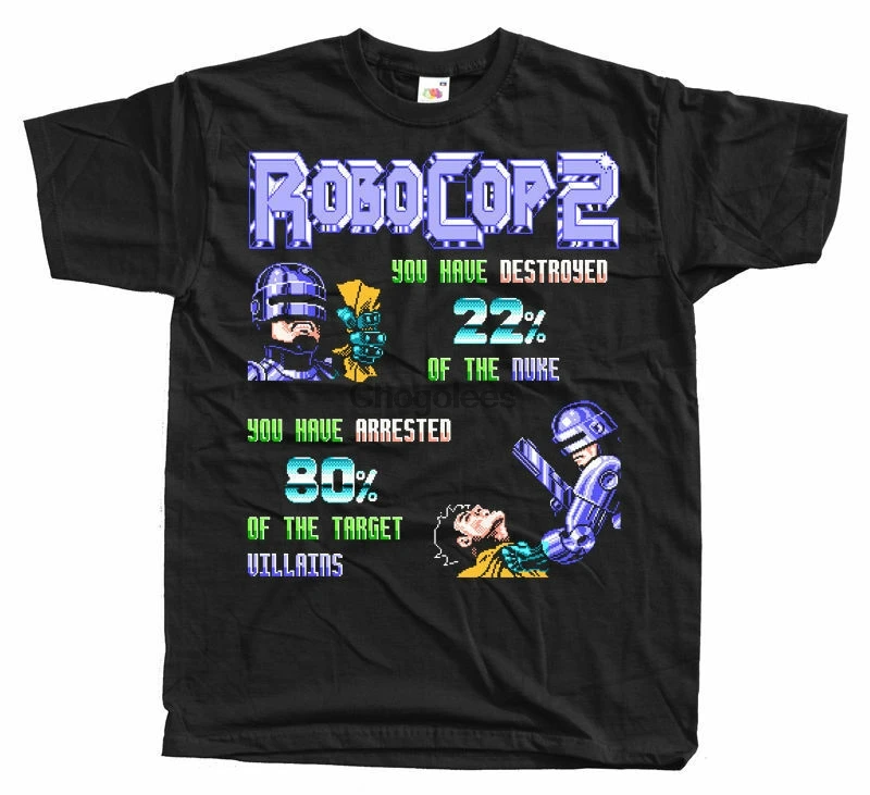 Игровая футболка Robocop 2 черный цвет все размеры Новинка! |