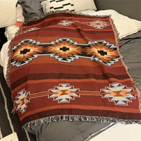 boho throw blanket national style retro sofa cover winter geometric casual blanket for plane travel bed supplies bed blanket
