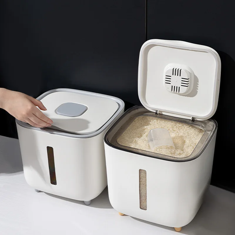 

10KG Kitchen Container Bucket Insect-Proof Moisture-Proof Rice Box Grain Sealed Jar Home Storage Pet Dog Food Store Box