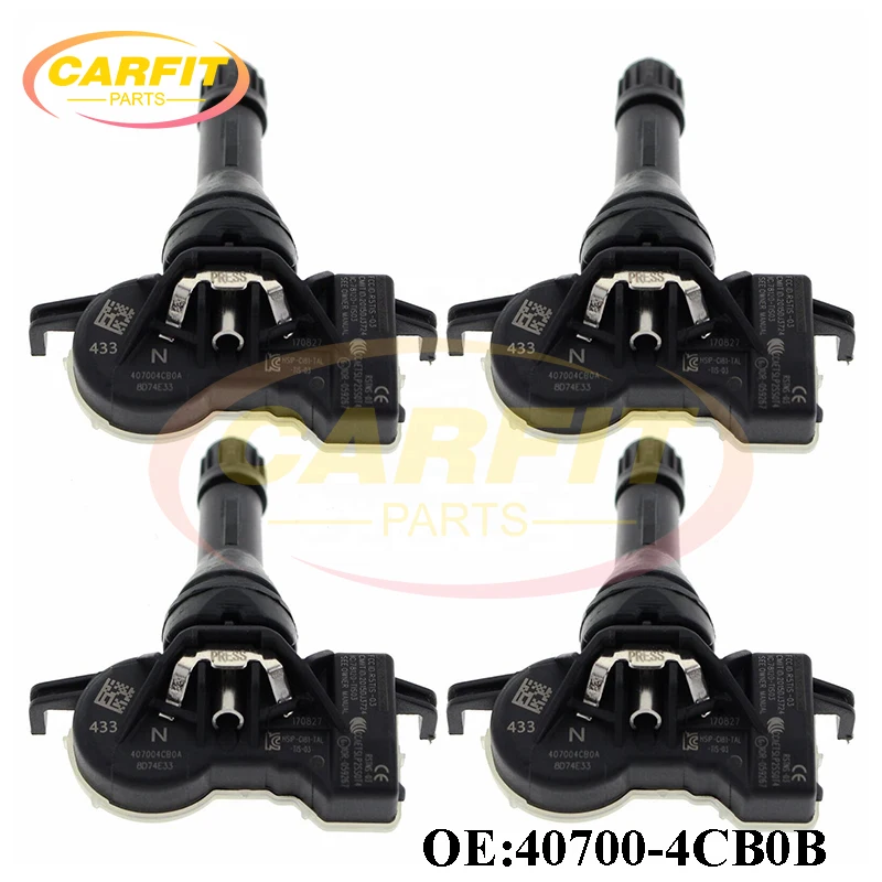 Датчик давления в шинах OEM 40700-4CB0B 40700-4CB0A TPMS для Nissan Altima Rogue Leaf Infiniti QX50 Renault Megane Lada