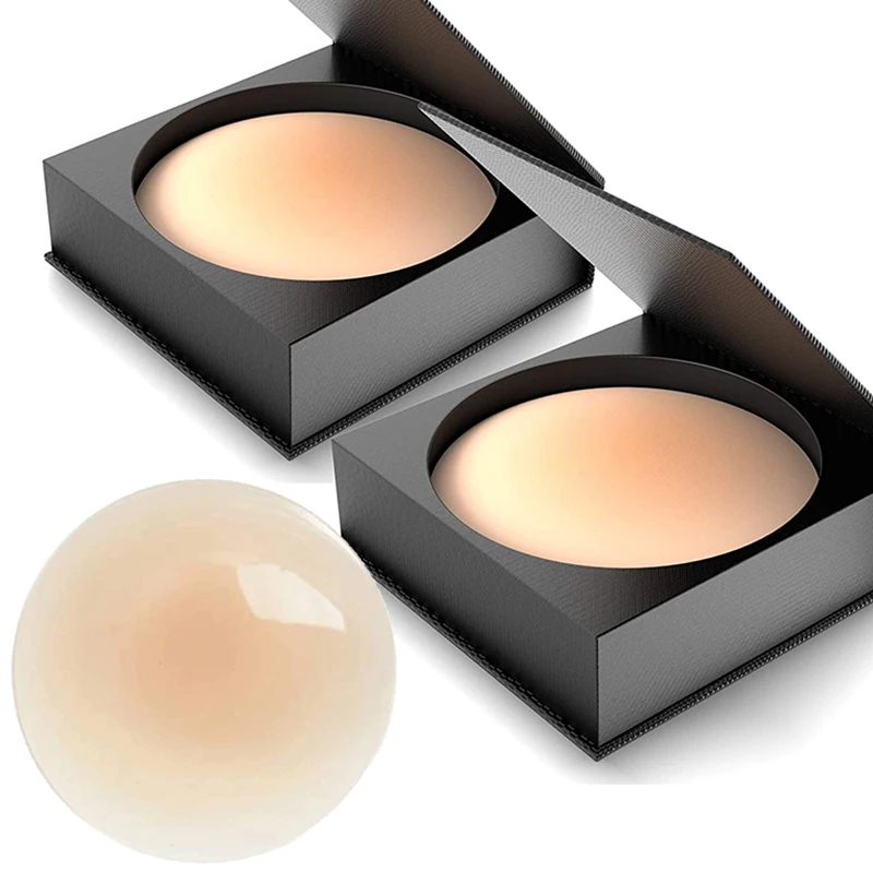 Многоразовые невидимые силиконовые накладки на соски 2 шт. самоклеящиеся грудь