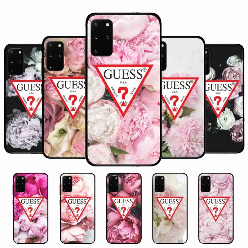 

Peonies Beautiful GUESS Flower Phone Case For Samsung Galaxy S20lite S21 S21ULTRA s20 s20plus S21plus 20UlTRA
