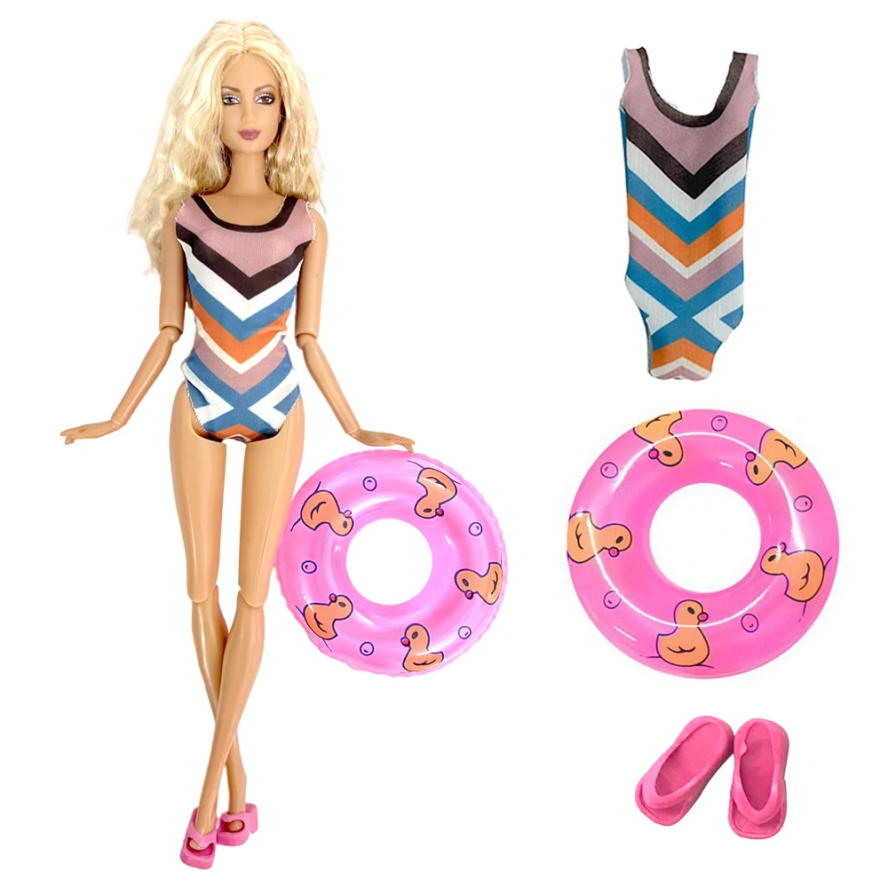 Кукла NK 1 комплект синий купальный костюм пляжный купальник + тапочки