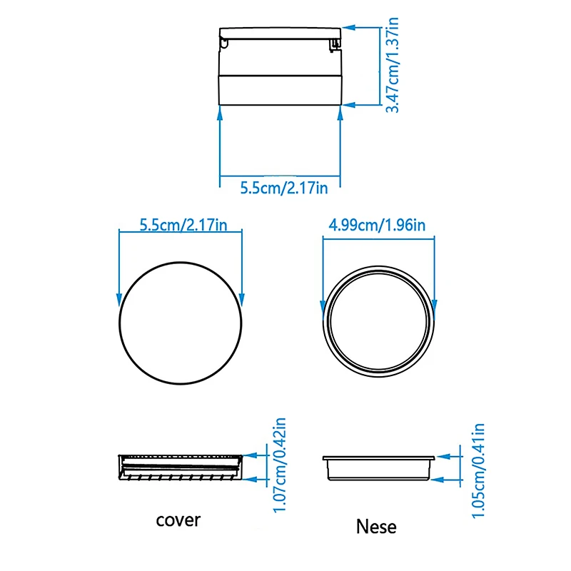 6 Г Портативная Пластиковая Коробка Для Золотой Косметической Пудры Пустой