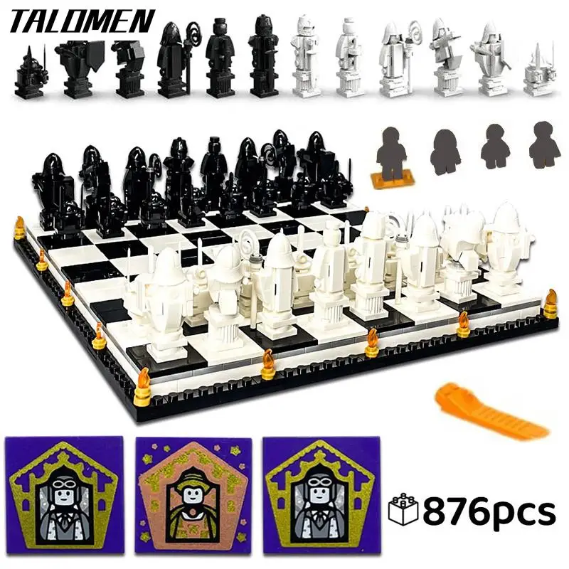 

Новый фильм волшебник шахматы финальный вызов интерактивная игра строительные блоки MOC 76392 рыцарь ролевые игры кирпичи игрушки детские подарки