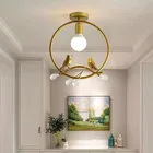 Креативная круглая промышленная потолочная лампалюстра в стиле ретро, круглая лампа E27 черного цветацвета шампанского, лампа для ресторана, бара, кафе