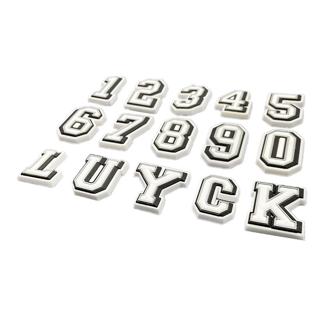 37pcs Letters Silicone Alphabets 10p Numbers Shoe Charms DIY Your Name Backpacks Pin Accessories Sandal Decoration On Sale