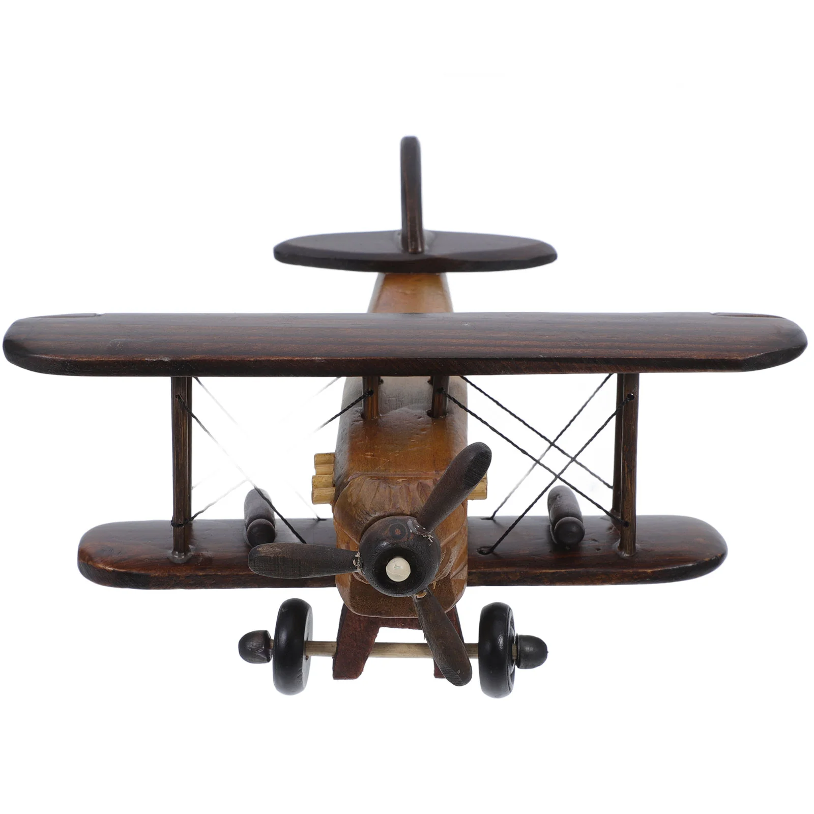 Ретро деревянный самолет модель самолета древесина игрушка украсить